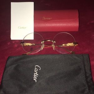 Cartier round rimless glasses